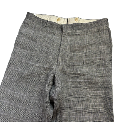 Grey Glen Plaid Check Suit Blazer & Trousers (Flax) - 42R