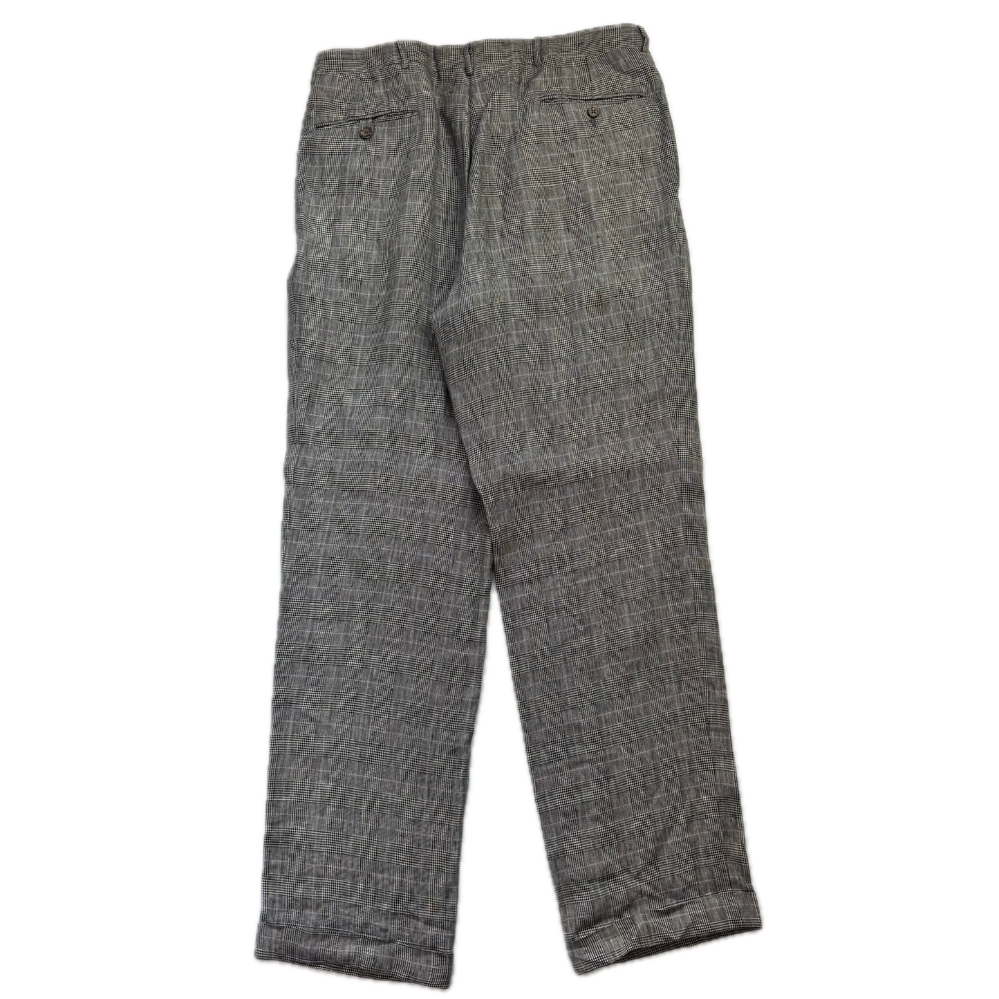 Grey Glen Plaid Check Suit Blazer & Trousers (Flax) - 42R