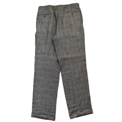 Grey Glen Plaid Check Suit Blazer & Trousers (Flax) - 42R
