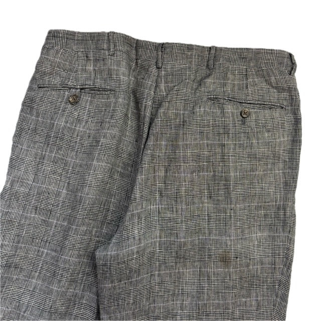 Grey Glen Plaid Check Suit Blazer & Trousers (Flax) - 42R