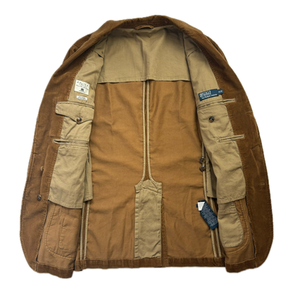 Polo Ralph Lauren Tan Corduroy Norfolk Blazer Sportscoat - 42R