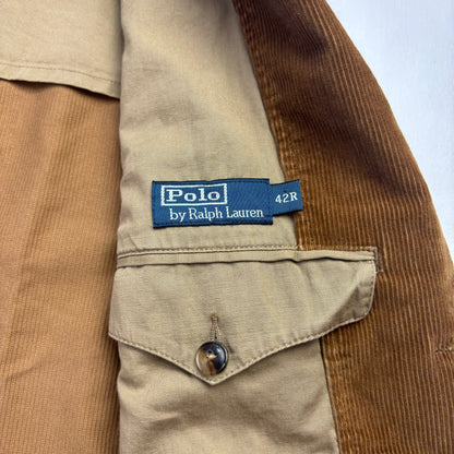 Polo Ralph Lauren Tan Corduroy Norfolk Blazer Sportscoat - 42R