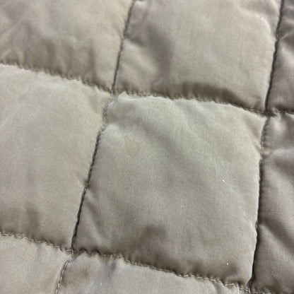 Beige Quilted Puffer Vest Gilet - M