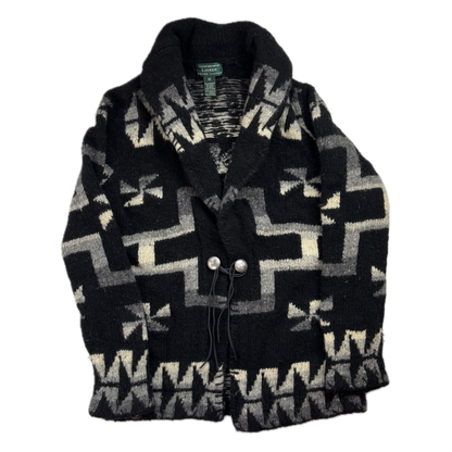 Lauren Aztec Hand Knit Cardigan (Wool) - M