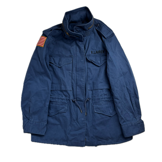 Navy Blue Military Army Parka Jacket  - M