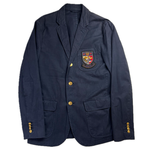 Navy Crest Blazer Sports Jacket - 42R