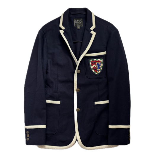 Navy Crest Rowing Sports Jacket Blazer - 36R