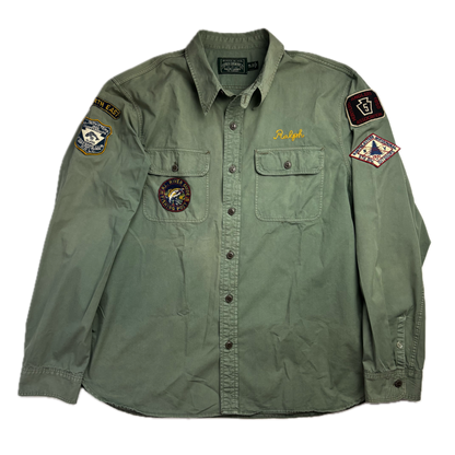 Polo Country Ralph Lauren Rod & Reel Green Fishing Shirt - XXL