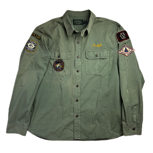 Polo Country Ralph Lauren Rod & Reel Green Fishing Shirt - XXL