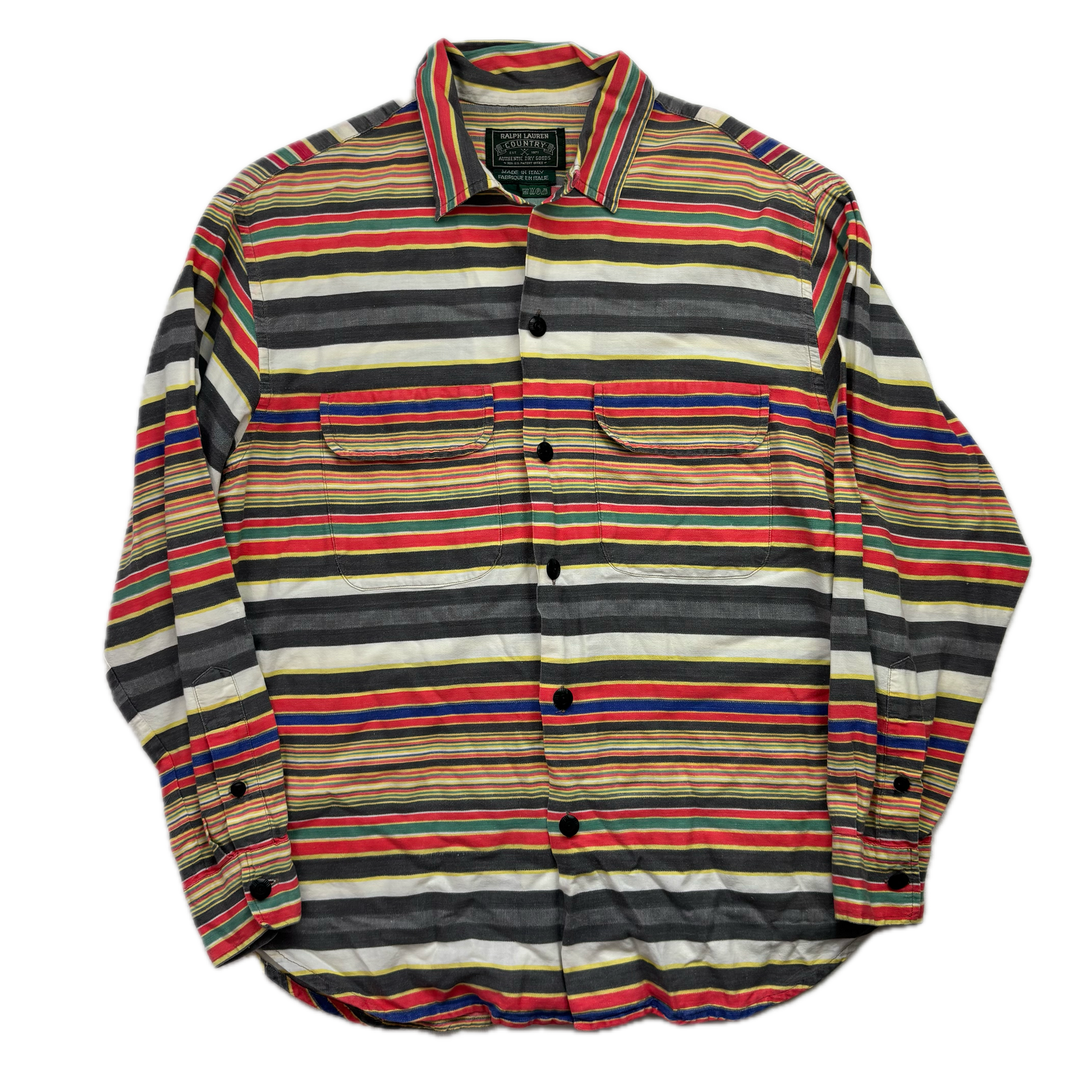 Polo Country Serape Striped Western Shirt - M