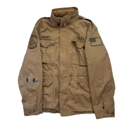 Polo Ralph Lauren Beige Military Army Parka Jacket  - XXL