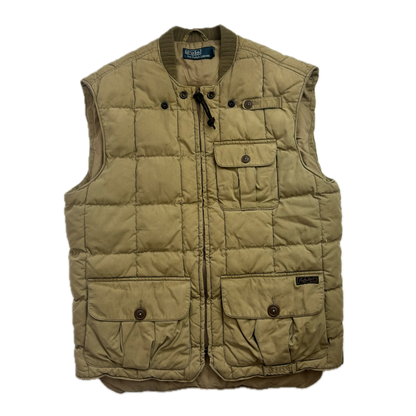 Polo Ralph Lauren Beige Quilted Puffer Vest Gilet - M