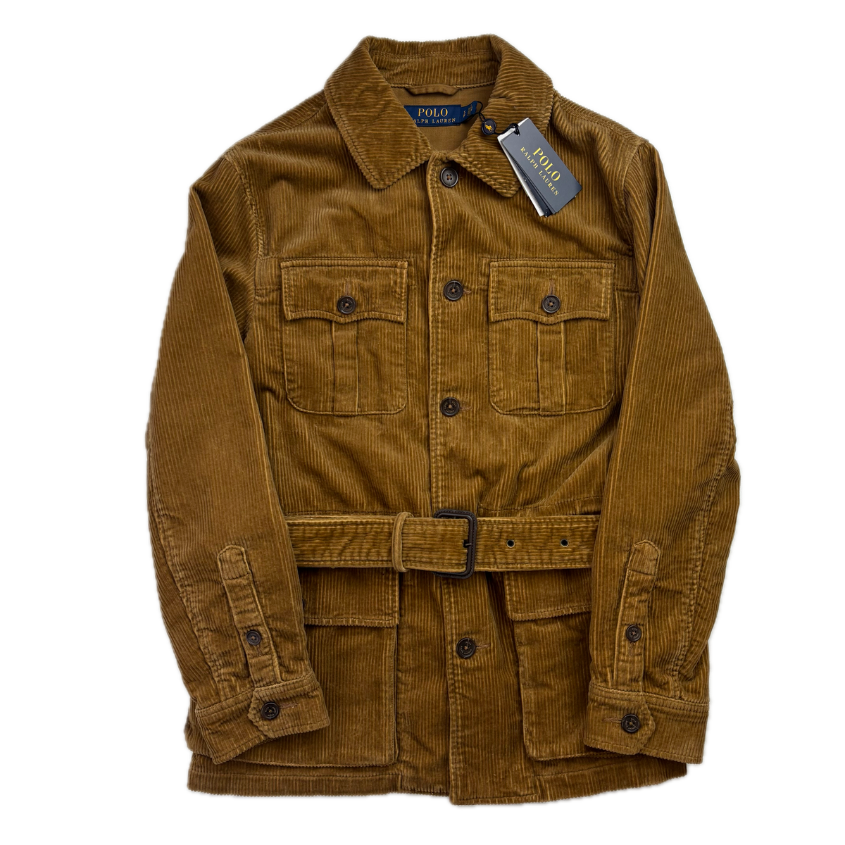 Polo Ralph Lauren Belted Corduroy Field Jacket Tan Norfolk - S 