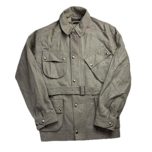 Polo Ralph Lauren Belted Grey Wool Safari Jacket - XL