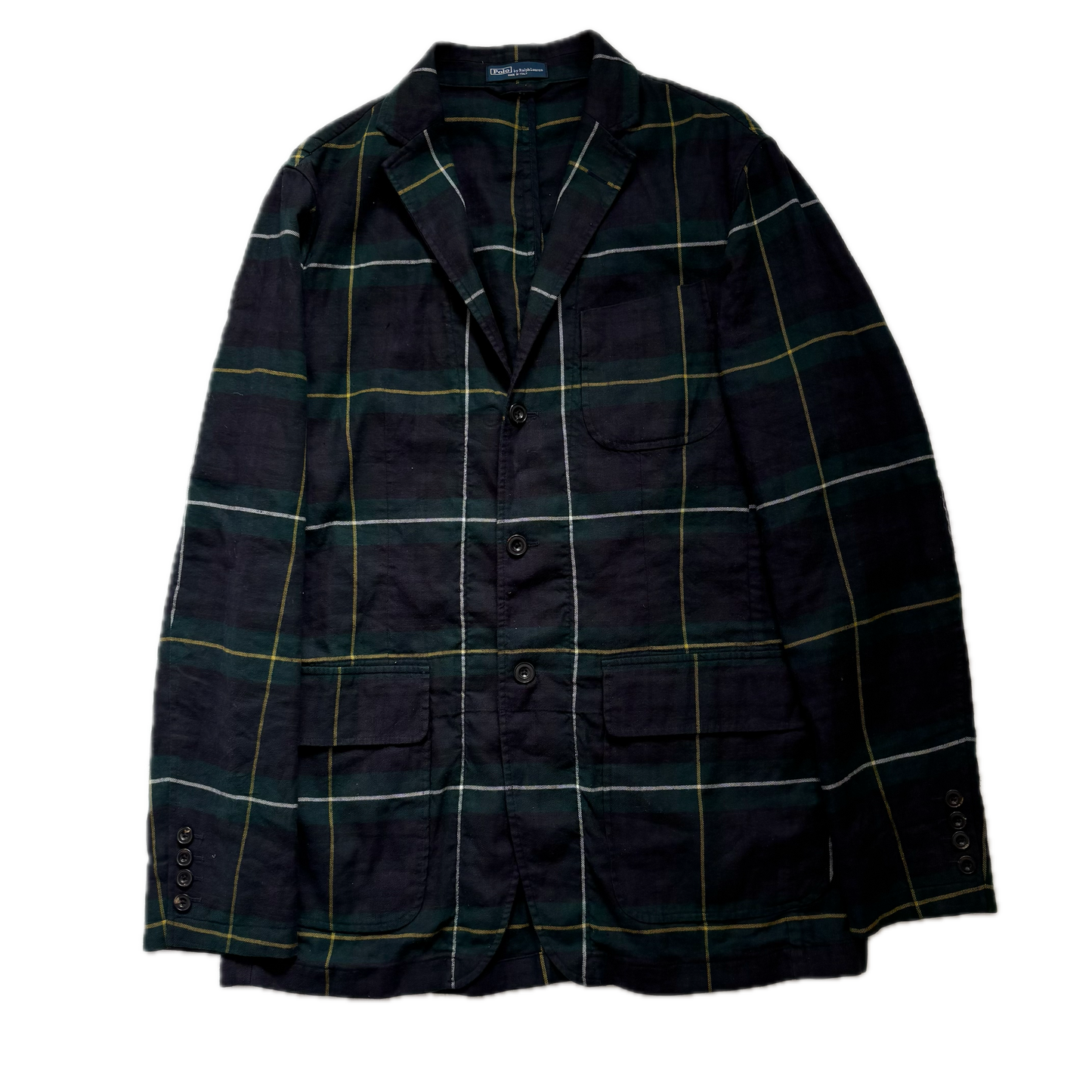 Polo Ralph Lauren BlackWatch Green Navy Tartan Blazer Sports Coat - 40R