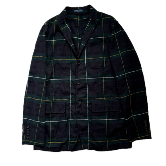 Polo Ralph Lauren BlackWatch Green Navy Tartan Blazer Sports Coat - 40R