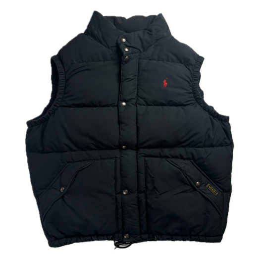 Polo Ralph Lauren Black Body Warmer Gilet Down Vest - XL