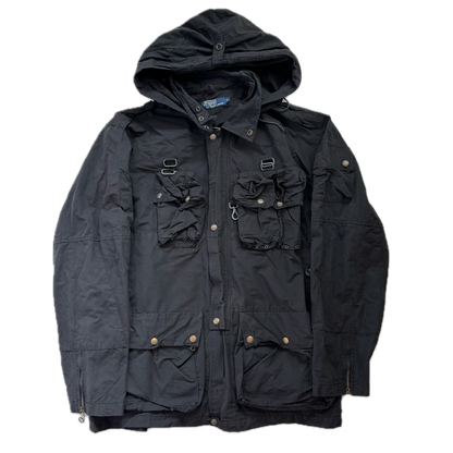 Polo Ralph Lauren Black Cargo Military Utility Jacket  - XL
