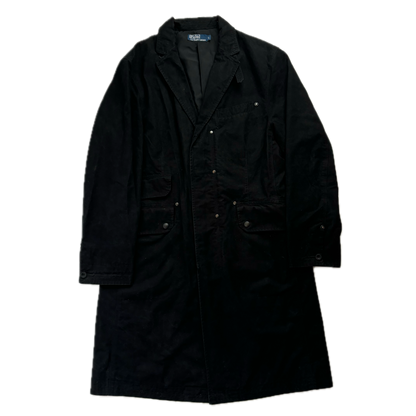 Polo Ralph Lauren Black Long Utility Jacket Over Coat - L