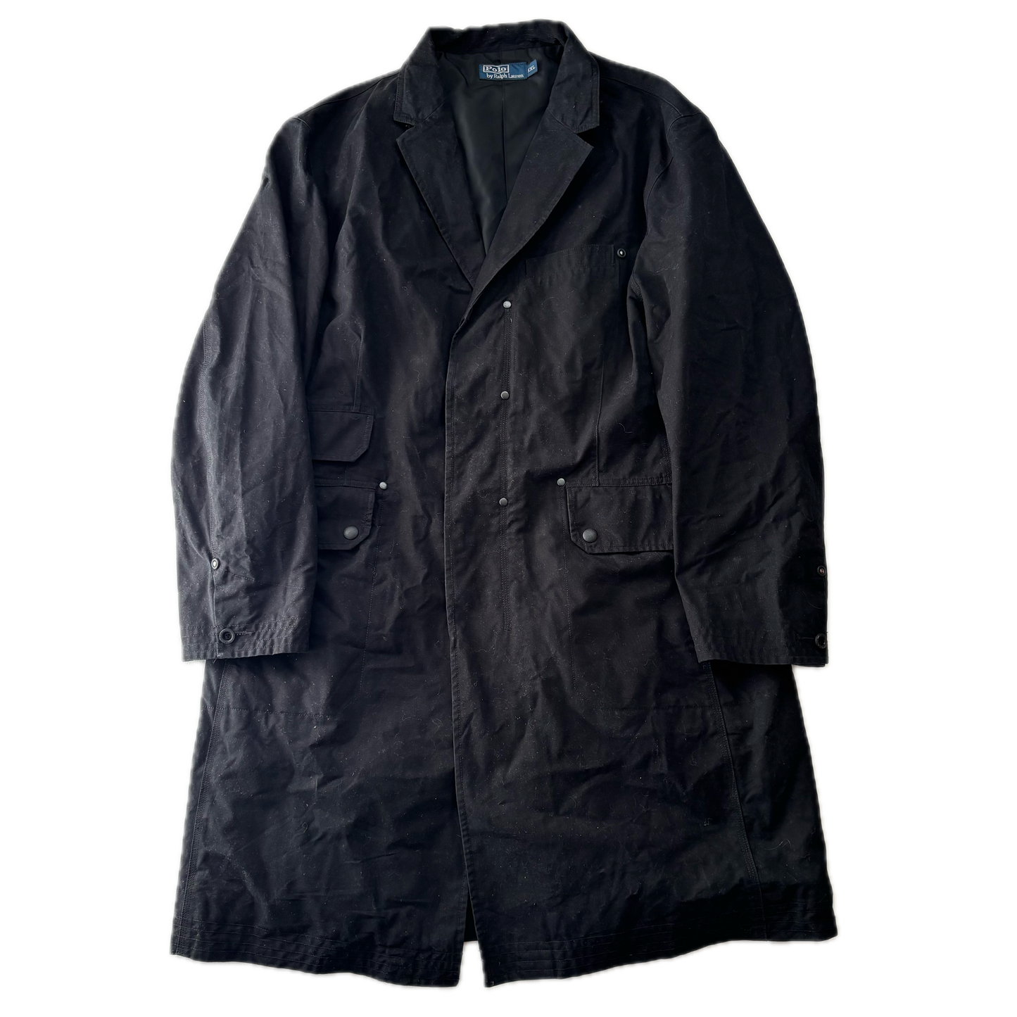Polo Ralph Lauren Black Long Utility Jacket Over Coat - XXL