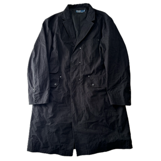 Polo Ralph Lauren Black Long Utility Jacket Over Coat - XXL