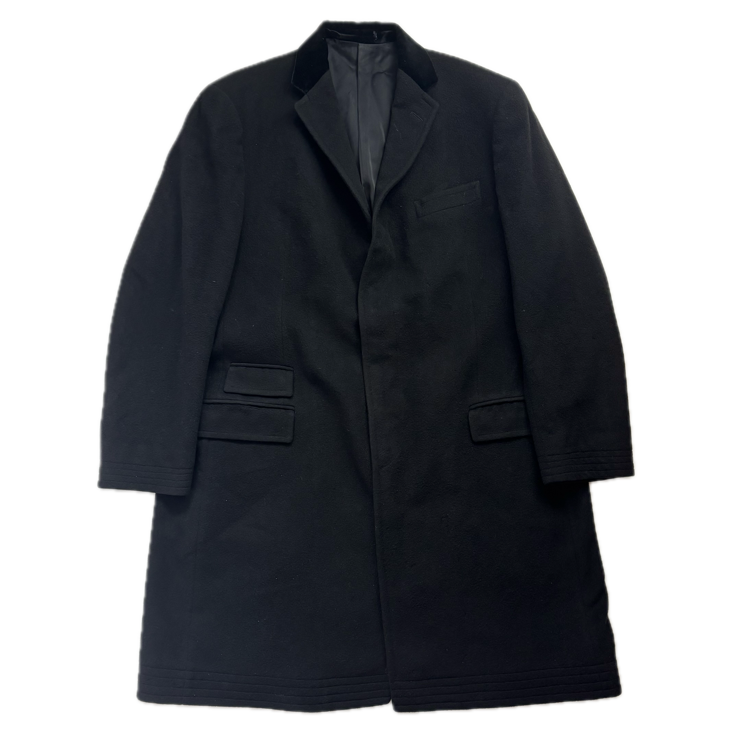 Polo Ralph Lauren Black Paddock Coat Overcoat (Cashmere) -48L