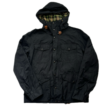 Polo Ralph Lauren Black Rain Coat Hooded Parka - L