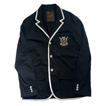 Black Rowing Crest Sports Jacket Blazer - L