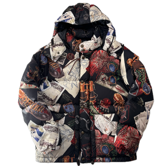 Polo Ralph Lauren Black Ski Graphic Puffer Jacket Down Coat - M