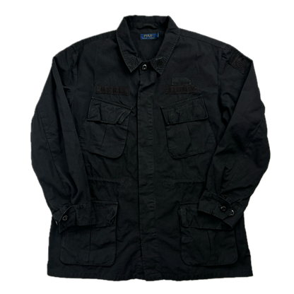 Polo Ralph Lauren Black Tropical Combat Jacket Military - L