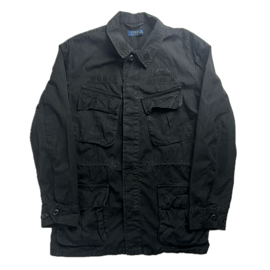 Polo Ralph Lauren Black Tropical Combat Jacket Military - S