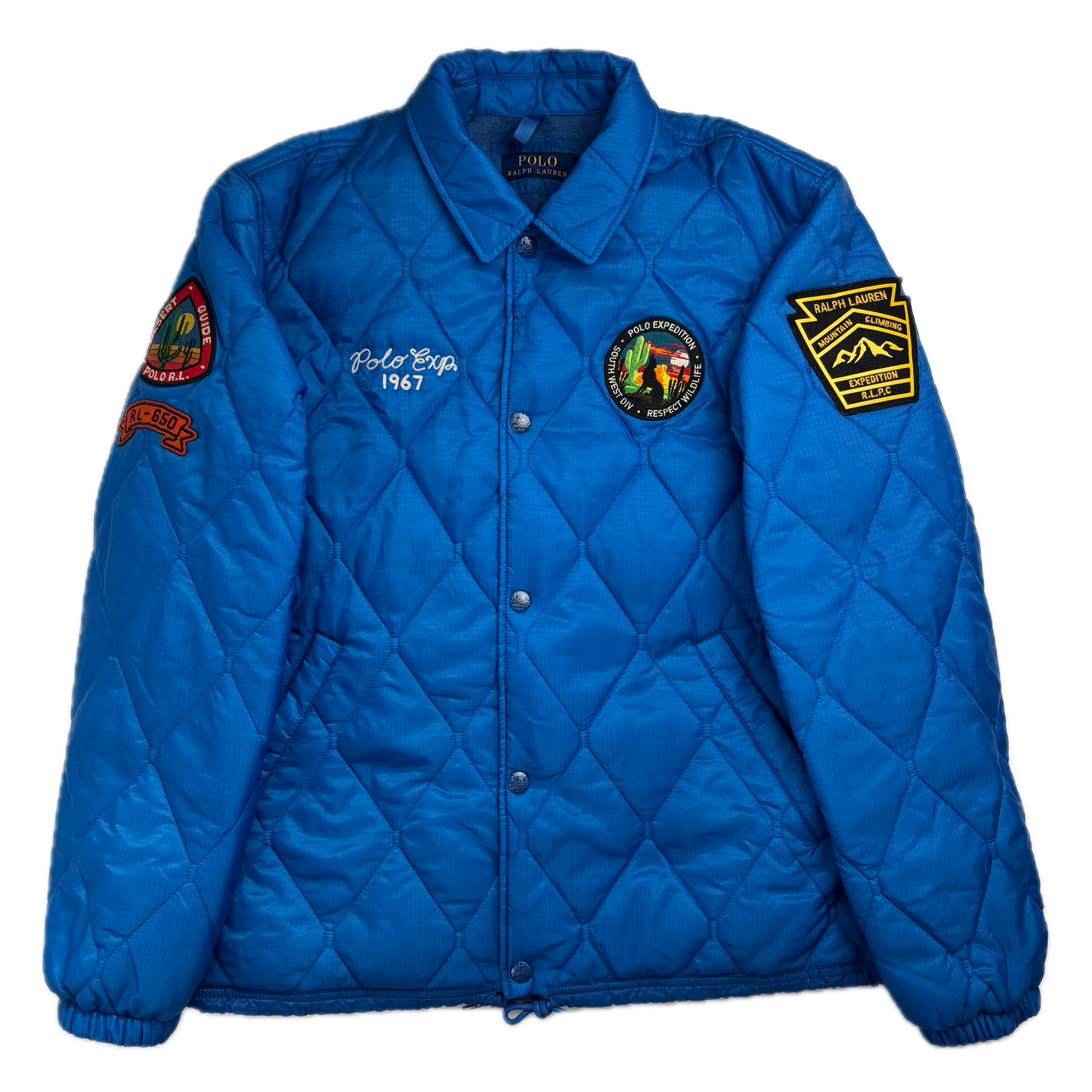 Polo Ralph Lauren Blue Quilted Coach Jacket Expedition Sportsman - M