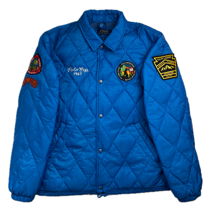 Polo Ralph Lauren Blue Quilted Coach Jacket Expedition Sportsman - M