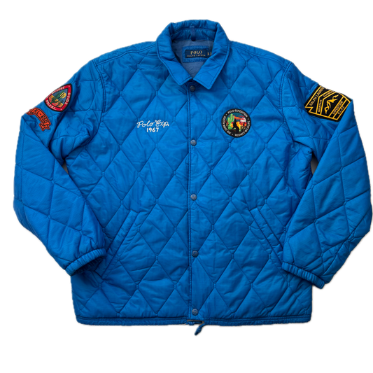 Polo Ralph Lauren Blue Quilted Coach Jacket Expedition Sportsman - XL