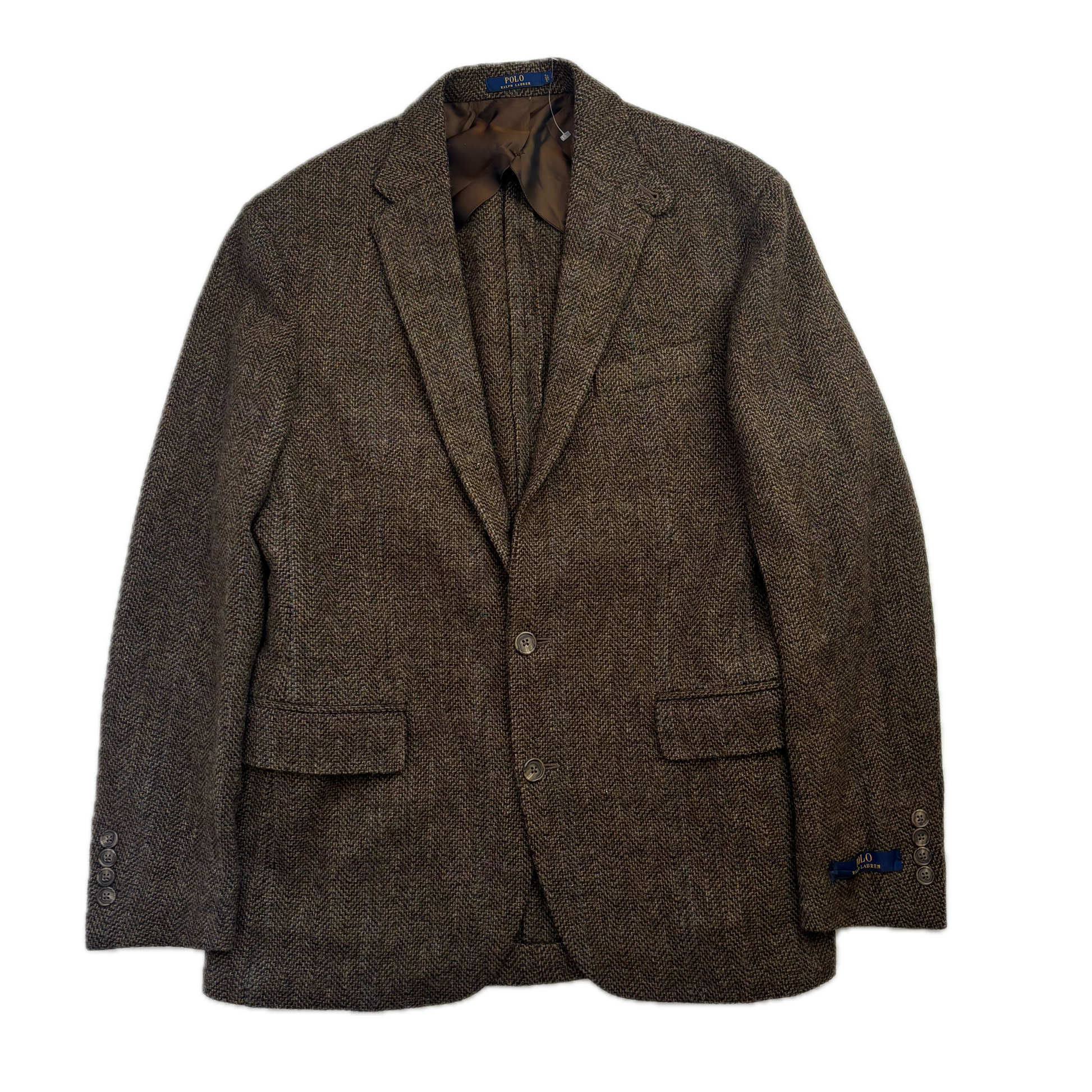 Polo Ralph Lauren Brown Green Donegal Tweed Blazer (Wool) - 40R