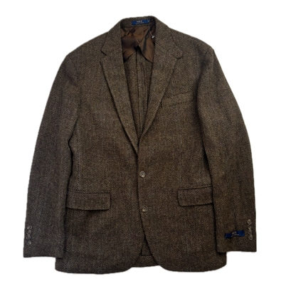 Polo Ralph Lauren Brown Green Donegal Tweed Blazer (Wool) - 40R