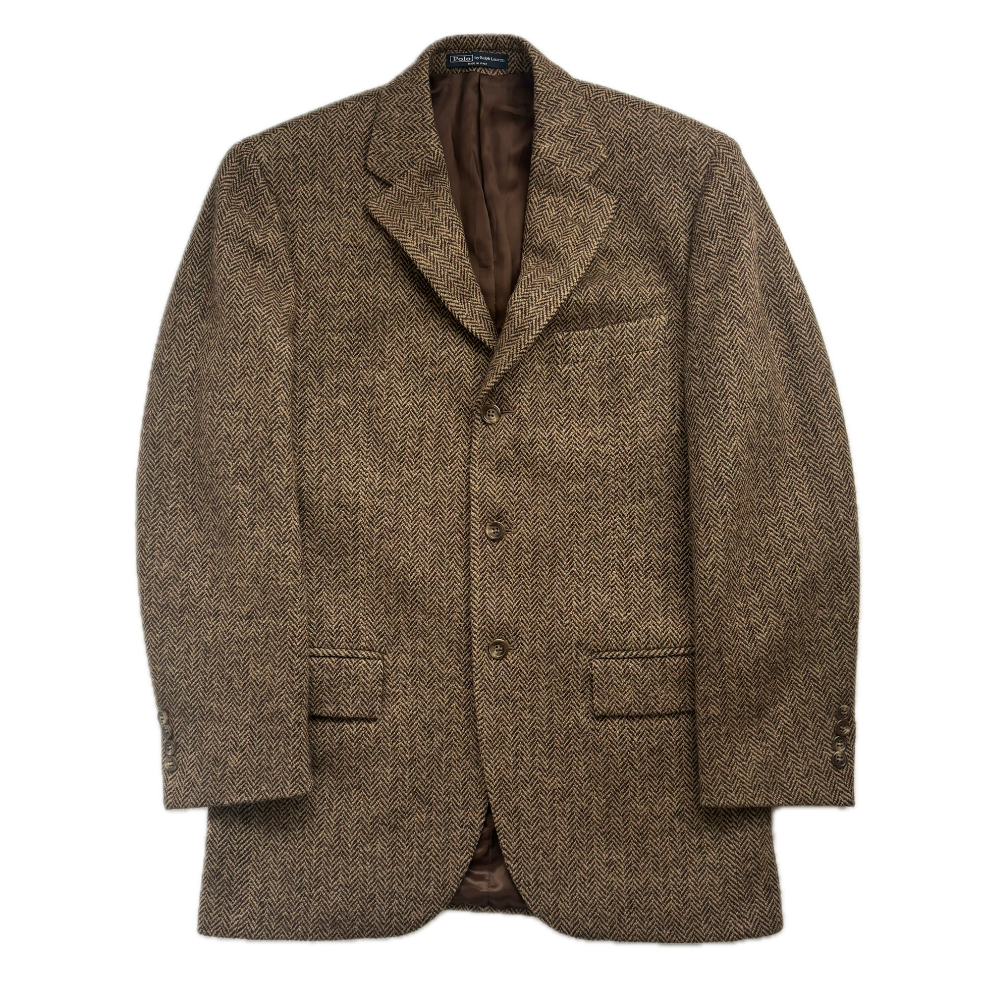 Polo Ralph Lauren Brown Herringbone Blazer (Wool) - 38R