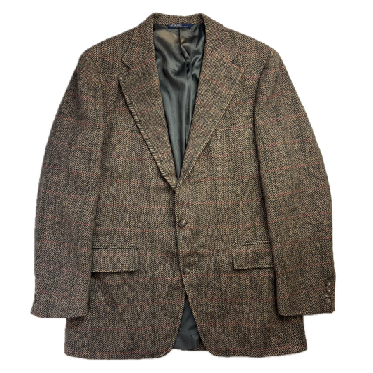 Polo Ralph Lauren Brown Herringbone Tweed Blazer Sports Coat Wool - 44R