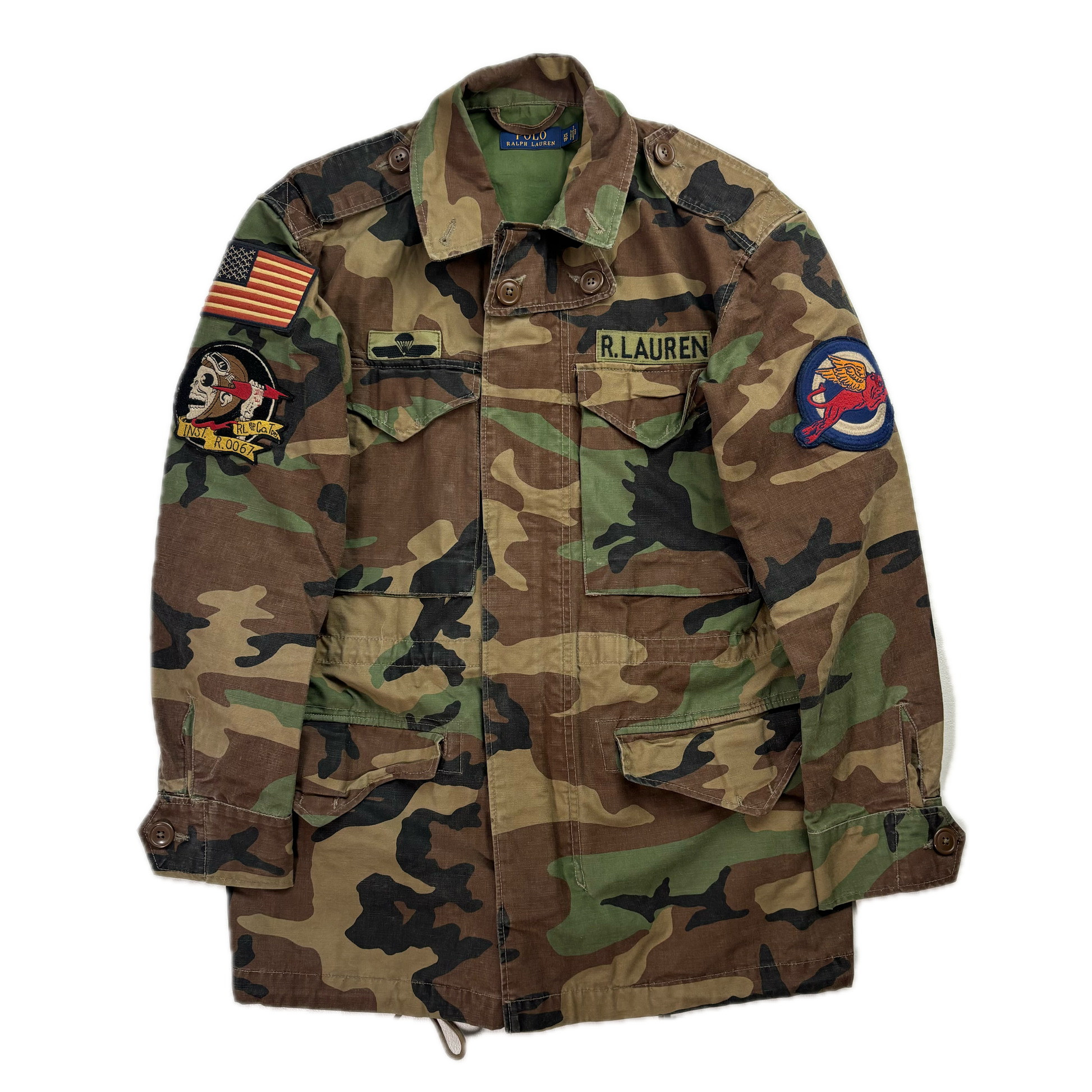 Polo Ralph Lauren Camo Military Jacket Parka Field - XS