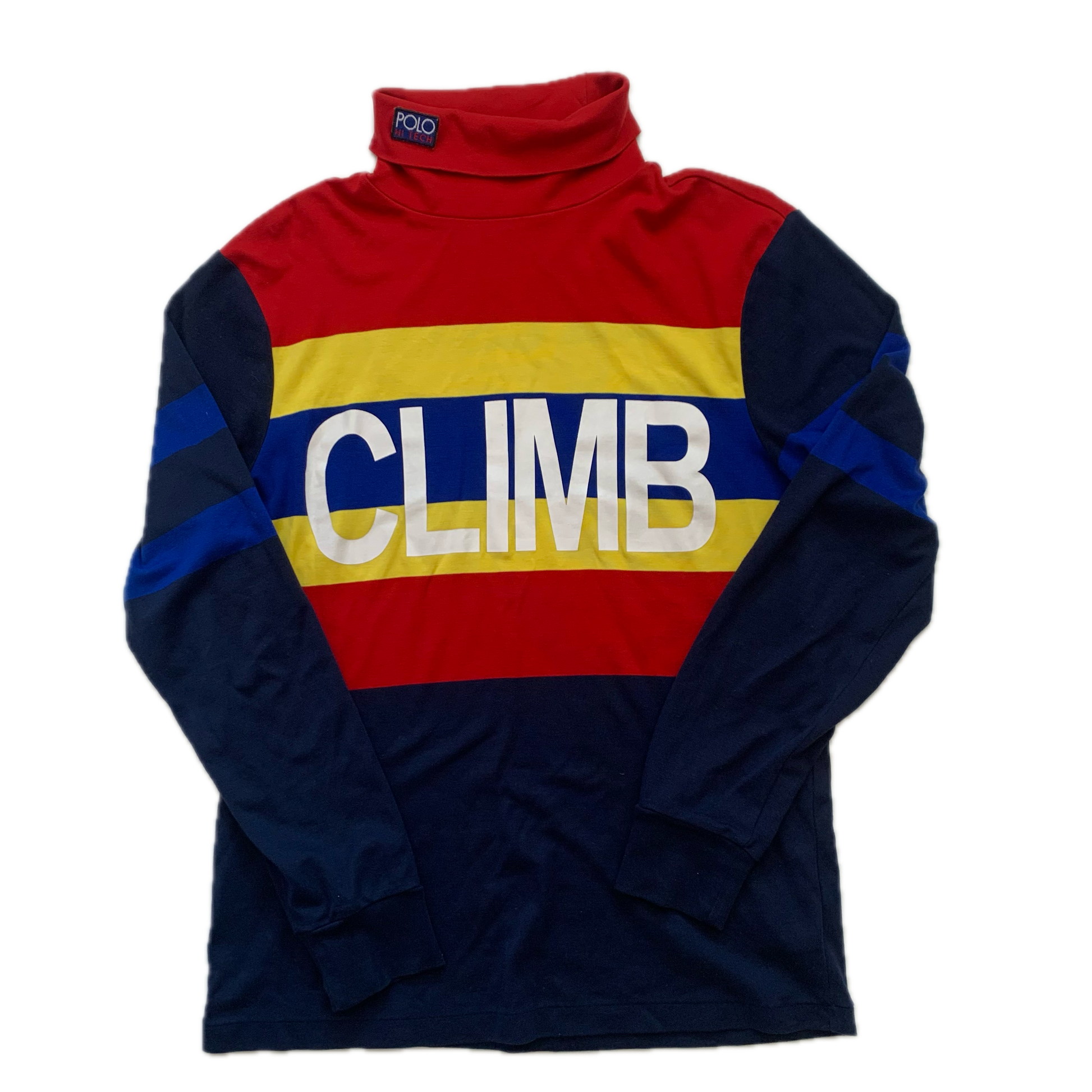 Polo Ralph Lauren Climb Hi-Tech Roll Neck Shirt Sweatshirt Retro