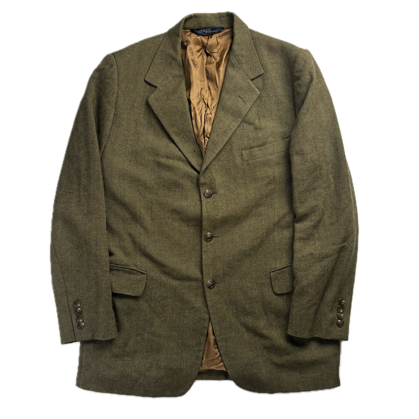 Polo Ralph Lauren Dark Green Herringbone Blazer (Wool) - 42R