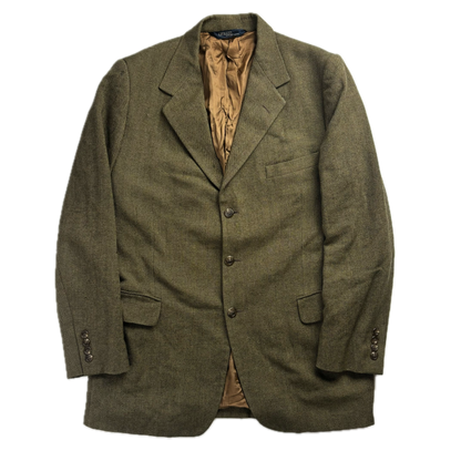 Polo Ralph Lauren Dark Green Herringbone Blazer (Wool) - 42R