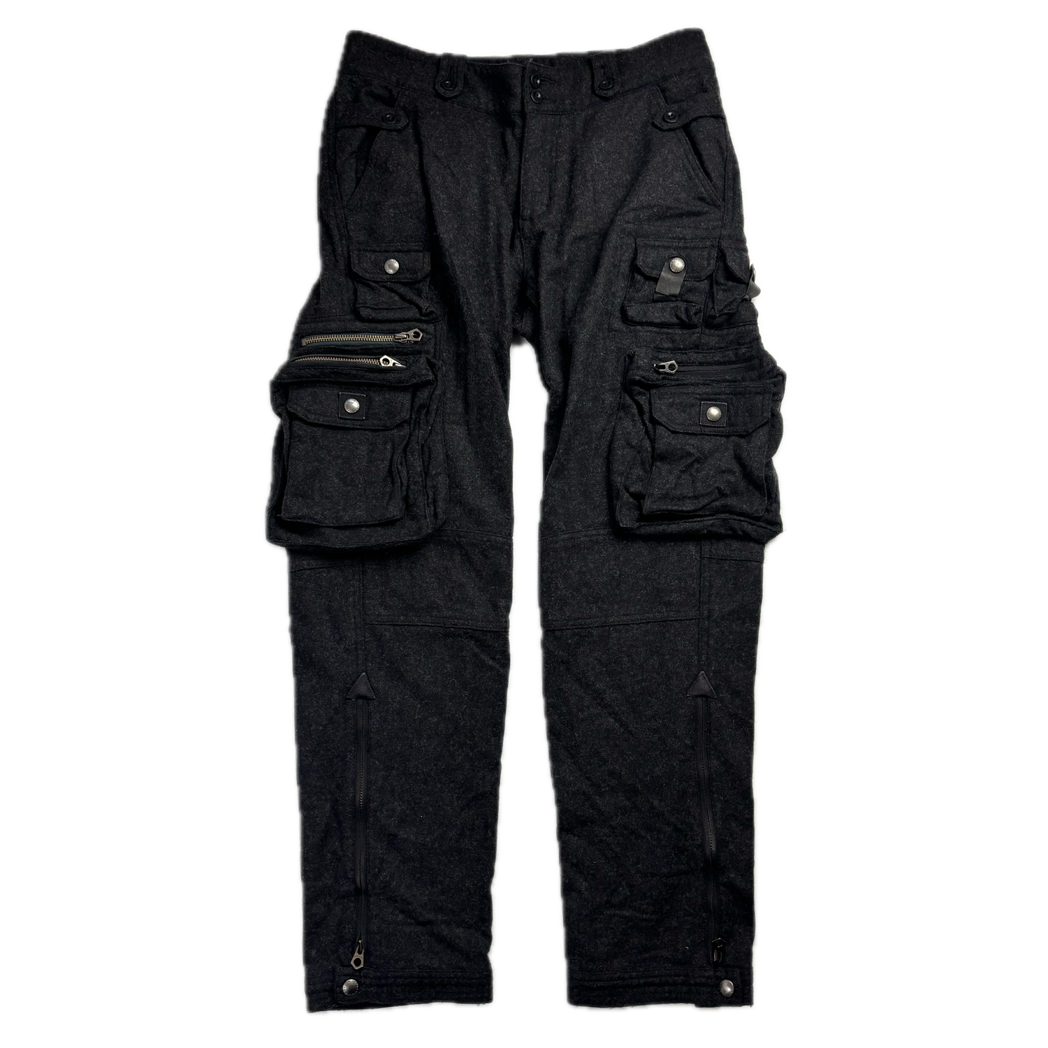 Polo Ralph Lauren Dark Grey Cargo Trouser Utility Pants (Wool Nylon) - 30R