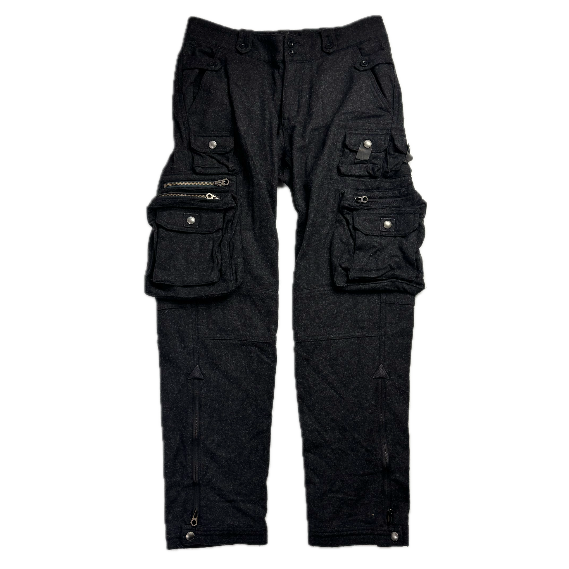 Polo Ralph Lauren Dark Grey Cargo Trouser Utility Pants (Wool Nylon) - 30R