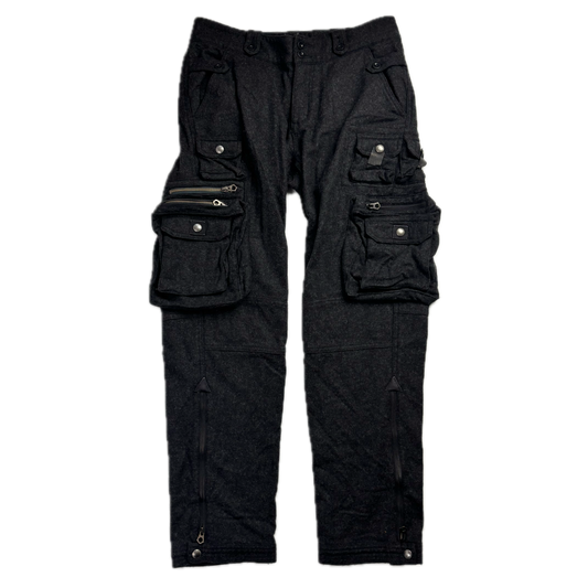 Polo Ralph Lauren Dark Grey Cargo Trouser Utility Pants (Wool Nylon) - 30R