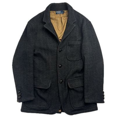 Polo Ralph Lauren Dark Grey Herringbone Blazer (Wool) - M