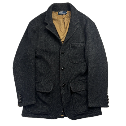 Polo Ralph Lauren Dark Grey Herringbone Blazer (Wool) - M