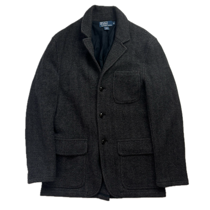 Polo Ralph Lauren Dark Grey Herringbone Blazer (Wool) - M