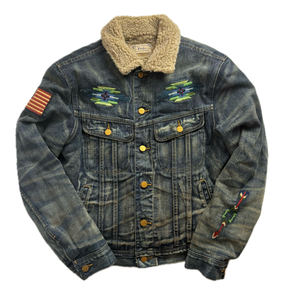 Polo Ralph Lauren Denim Aztec Sherpa Jacket - S