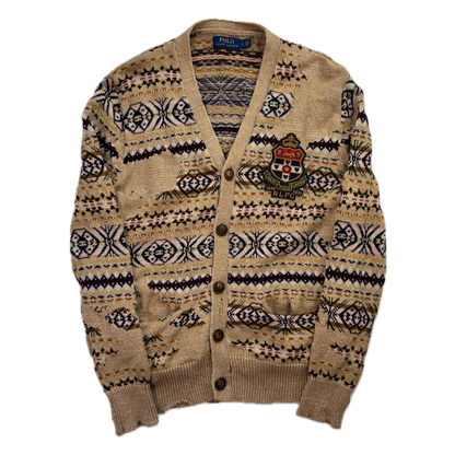 Polo Ralph Lauren Distressed Fairisle Cardigan (Cotton Linen Silk) - S